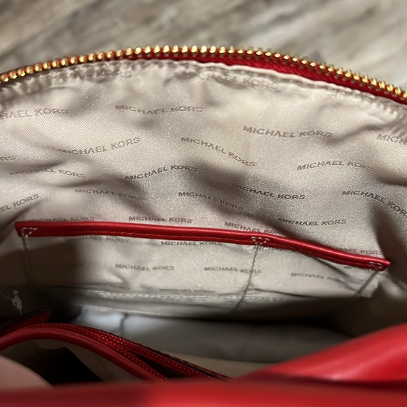 NWT Michael Kors bright red backpack - Picture 10 of 16